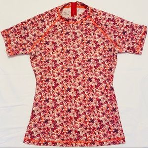 EUC JCrew Floral Rashguard Small